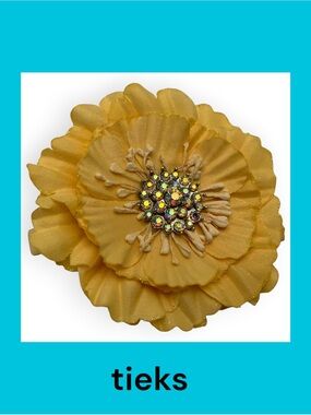 Tieks Yellow Falower with Iridescent Rhinestone Center
